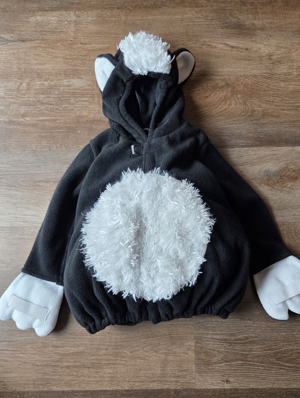 Vintage Y2K Old Navy Skunk Plush Toddler Child Hooded Halloween Costume 4t/5t